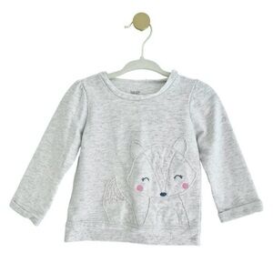 ⚡️4/$20⚡️Carter’s Long Sleeve Sweatshirt w/Fox Embroidery | Baby Girl 12 MTH
